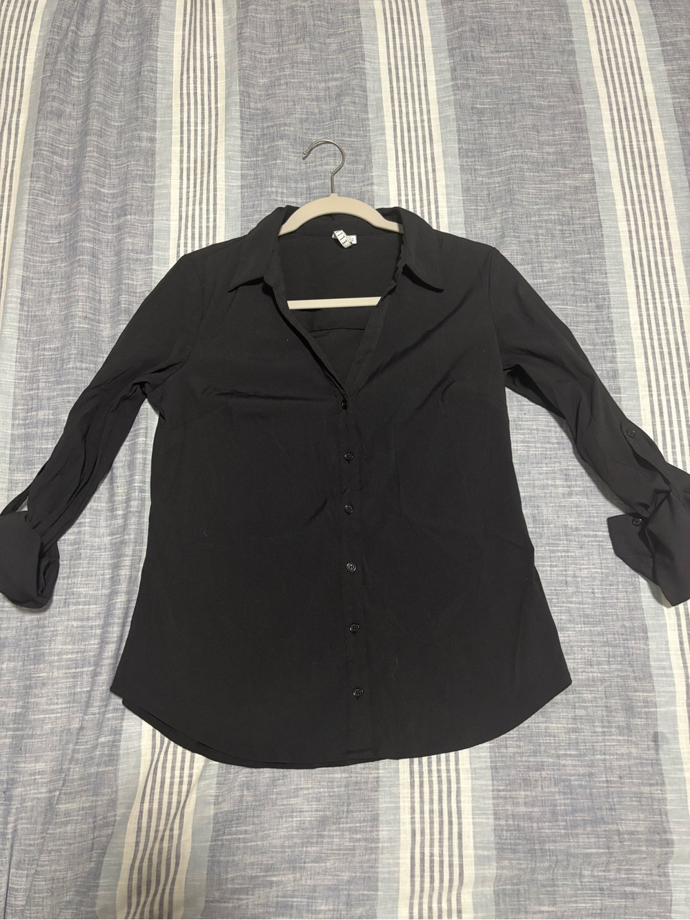 Elle Black Button-Down Women's Shirt